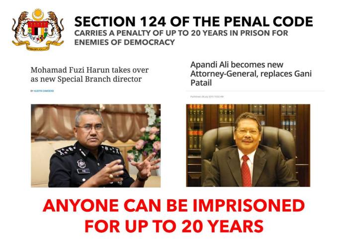 A combination of control over the Attorney General and Special branch will allow any person to be arrested under section 124 of the penal code. 